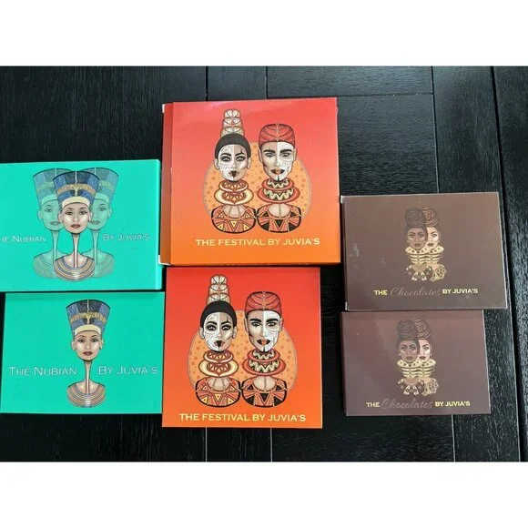 3 Juvia's Place Eyeshadow Palette Lot The Chocolate The Nubian The Festival NIB - Picture 6 of 10